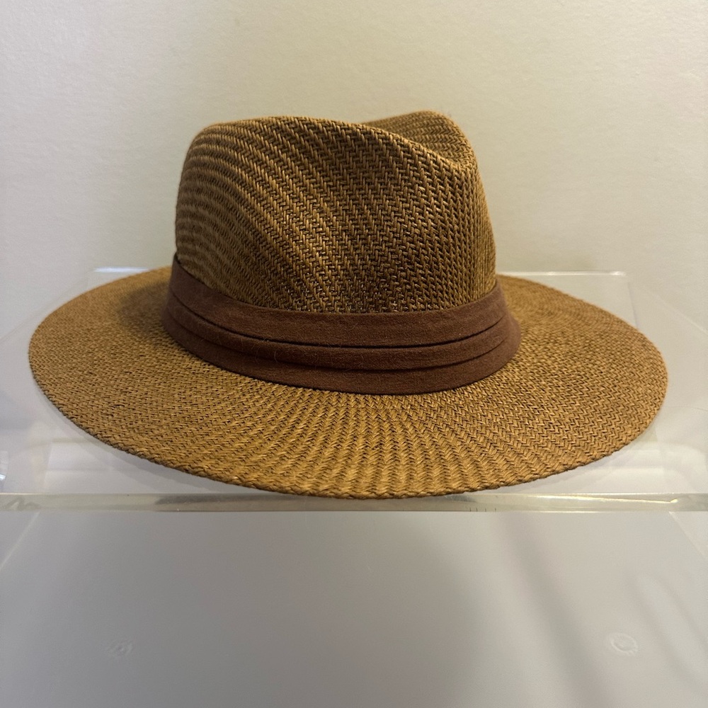 Goodfellow & Co. Classic Brown Woven Fedora, M/L, NWOT